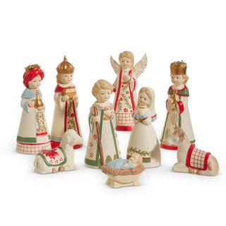 Holly Leaf Nativity Set