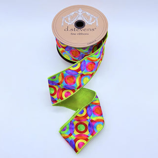 Colorful Grimms Circle Ribbon, 2.5“ x 10YD