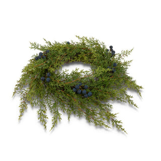 Juniper with Berries Candle Ring, Large