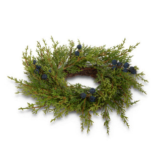 Juniper with Berries Candle Ring, Small