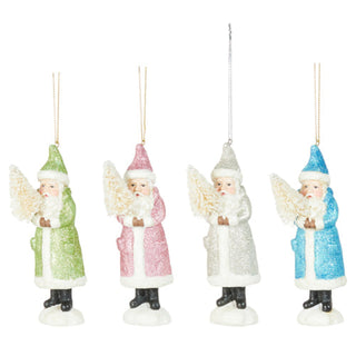 Glitter Santa Ornaments