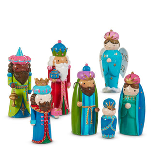 Multicolored Nativity Set of 7