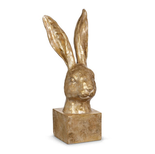 12.75" Gold Rabbit Bust