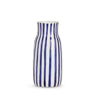 Blue and White Striped Vase