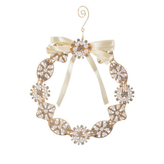 Pearl Brooch Wreath Ornament