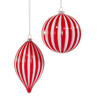 Red & White Striped Ornament
