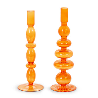 Orange Candle Sticks Set