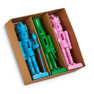 Small Colorful Nutcracker Ornament Set