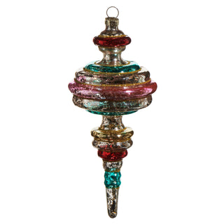 Multicolor Vintage Finial Ornament