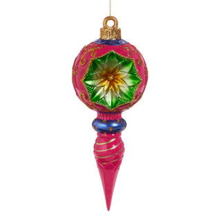 Vintage Multicolor Pink Finial Ornament