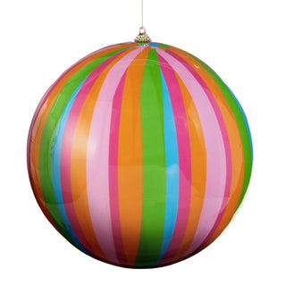 Multi Stripe Ball Ornament, 6"
