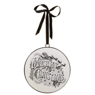 Vintage Merry Christmas Disc Ornament