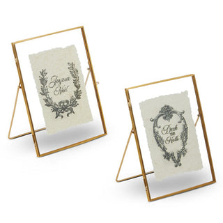 Gold Glass Christmas Frame