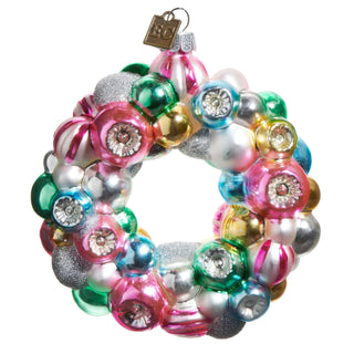 Multicolor Reflector Wreath Ornament