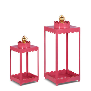 Pink Scalloped Lantern
