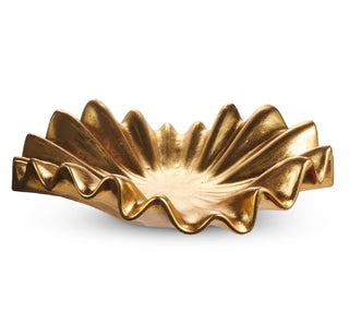 Gold Ruffled Bowl