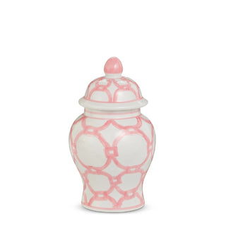 Pink and White Pattern Ginger Jar, Small