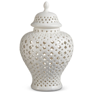White Lattice Ginger Jar