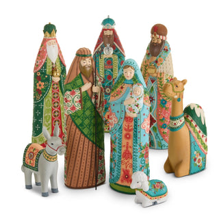 Folk Art Pattern Nativity Set