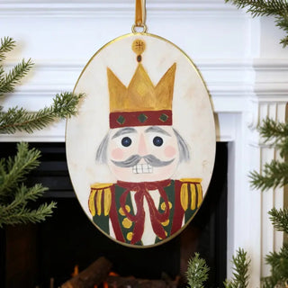 Metal Nutcracker Ornament with Bow