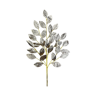 Champagne Metallic Leaves Spray