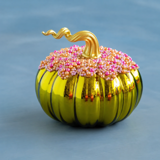 Fluted Pave Glass Pumpkin