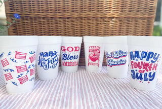 God Bless America Stars Foam Cup Set