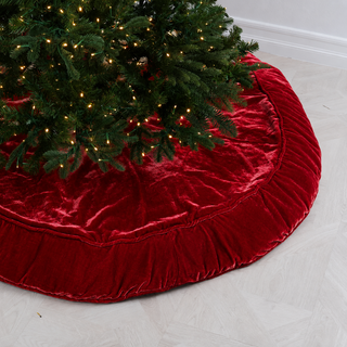 60" Red Plush Velvet Tree Skirt