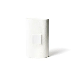 White Small Dot Big Oval Vase