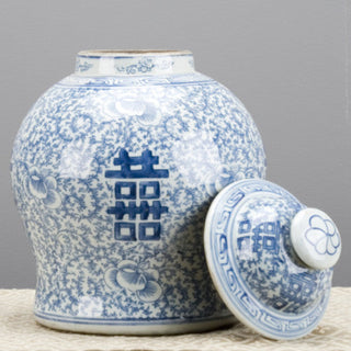 Blue and White Ginger Vase