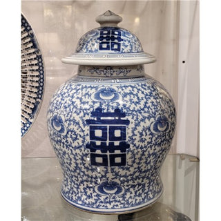 Blue and White Ginger Vase