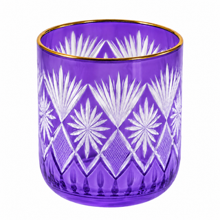 Fetched Etched Cut Glass Sipper