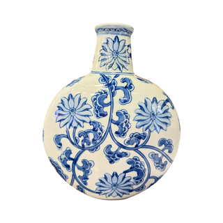 Blue and White Canton Vase