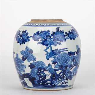 Chinoiserie Birds & Florals Bulb Jar
