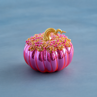 Fluted Pave Glass Pumpkin