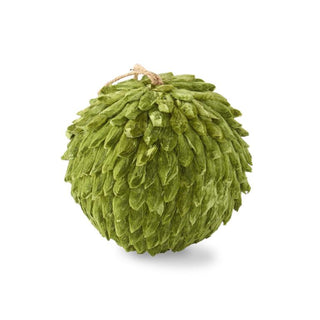 Green Petal Leaf Ball Ornament, 6"
