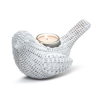 Basket Weave Pattern Bird Cachepot