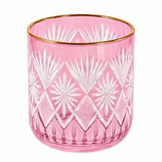 Fetched Etched Cut Glass Sipper