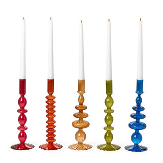 Glass Tapered Candlestick