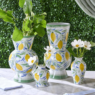 Hand-Painted Lemon Vases