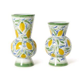 Hand-Painted Lemon Vases