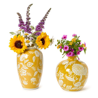 Yellow Floral Vase