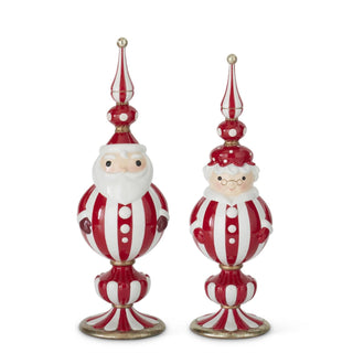 Red & White Modern Santa and Mrs. Claus