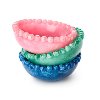Beaded Rim Bowl Assorted 3 Colors