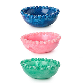 Beaded Rim Bowl Assorted 3 Colors