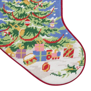 Christmas Tree Embroidered Stocking