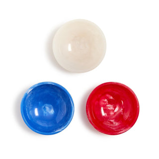 18 Pc Red, White and Blue Round Tidbit Bowl Un Incl 3 Colors