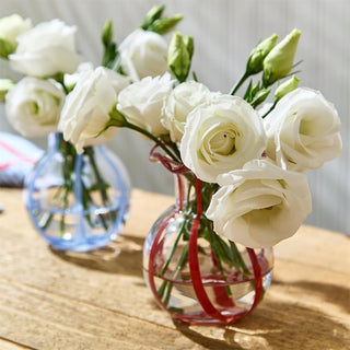 Ruffled Ribbon Vase Asst 3 Colors