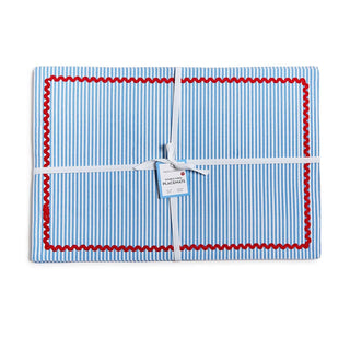 Red, White and Bloom Double Sided Fabric Placemat