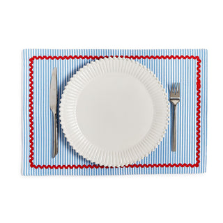 Red, White and Bloom Double Sided Fabric Placemat